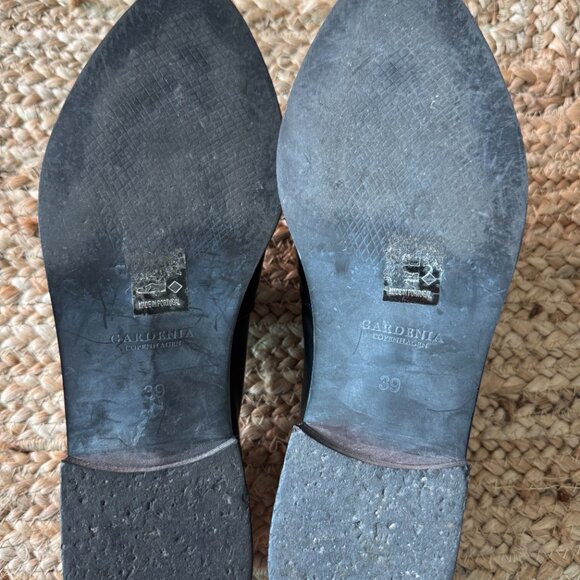 Black Leather Loafers with Silver Buckle - Picture 10 of 10